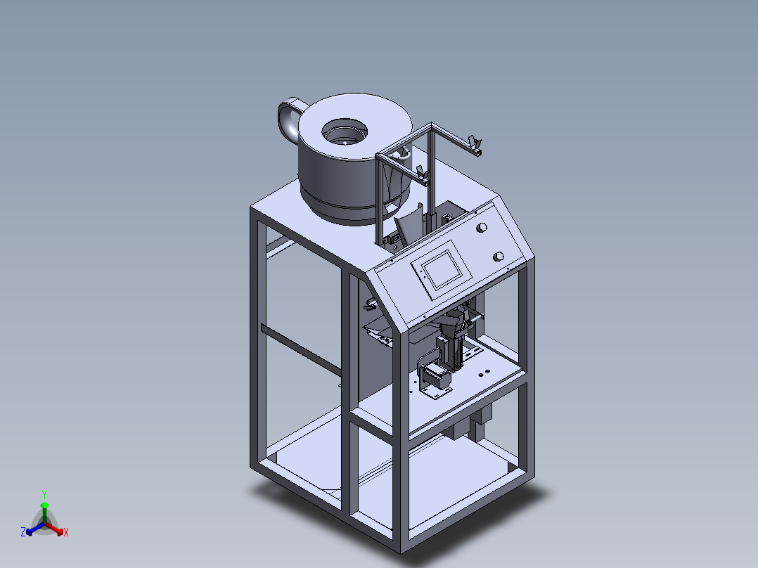 外包装袋热封真空包装机正等轴测图