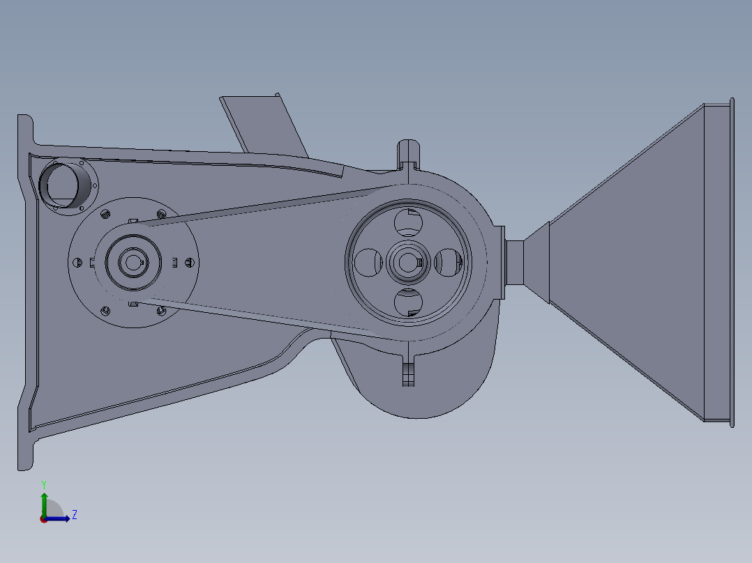 碾米机三维模型UG和SolidWorks左视图