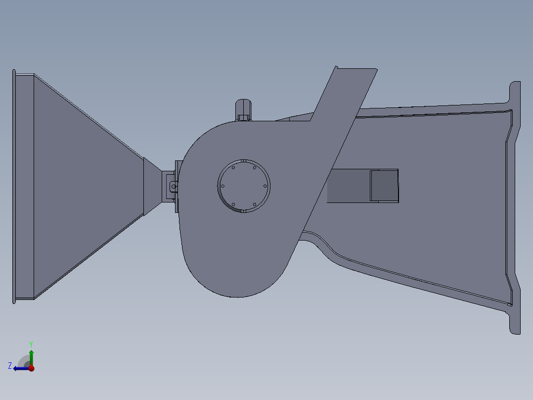 碾米机三维模型UG和SolidWorks右视图