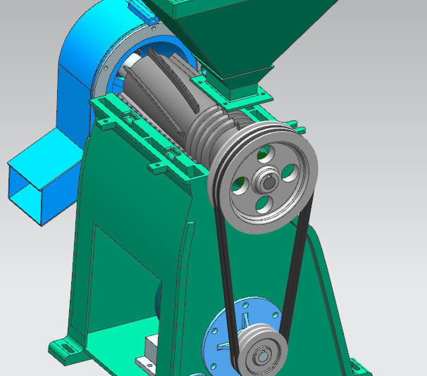 碾米机三维模型UG和SolidWorks