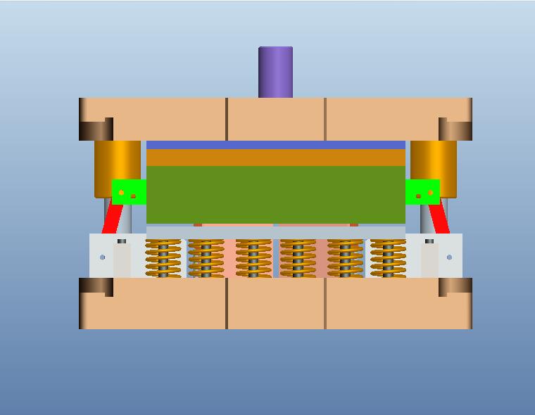 盖板一出二级进模（CAD图+Proe三维）