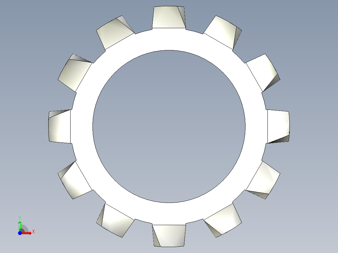 垫圈 外牙锁 公制-EXTERNAL TOOTH LOCK WASHER for M18 SCREW.x_t前视图