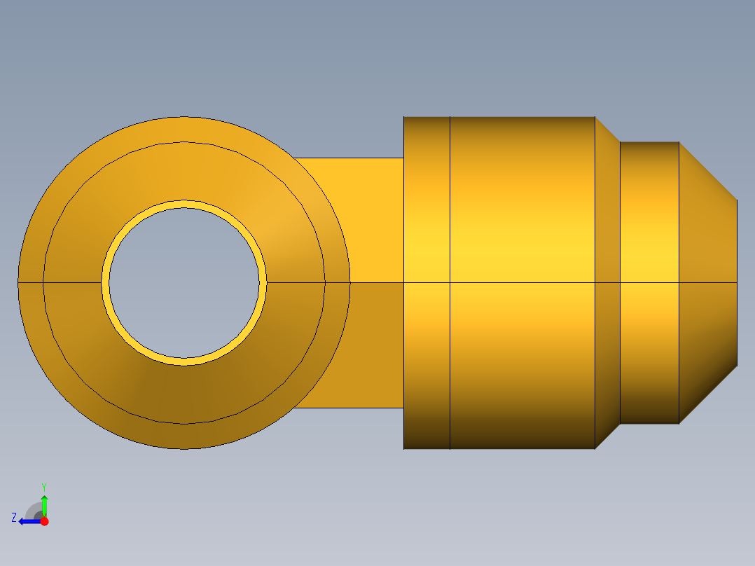 扩口式工业通用硬管接头Union Tee 144F-6右视图