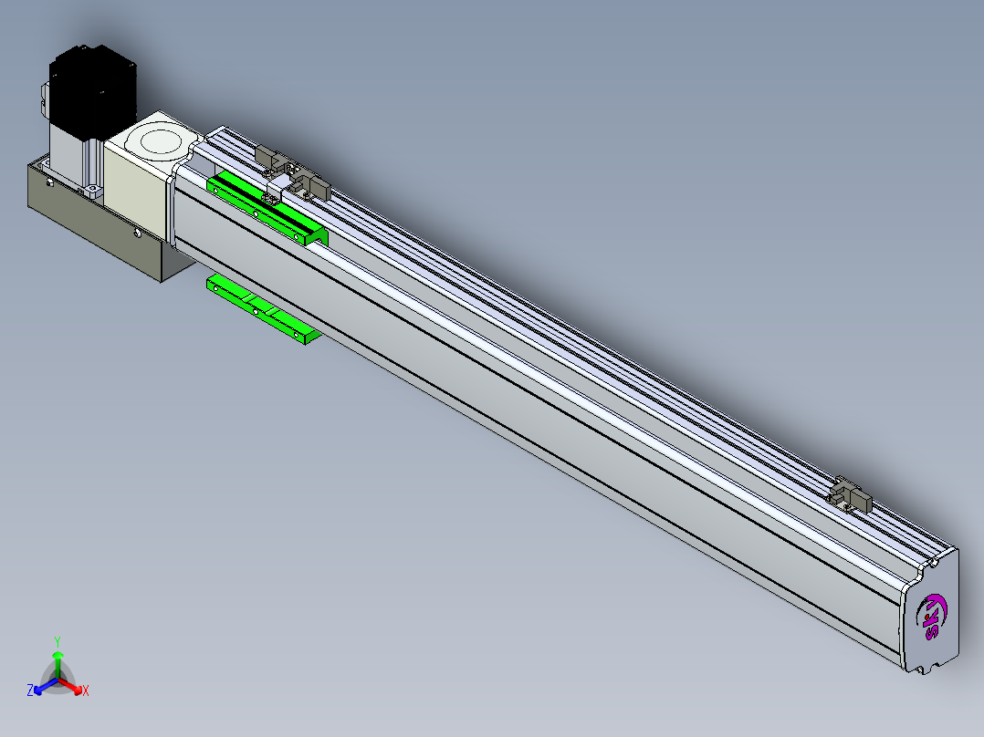 同步带滑台-半封闭B10H-L45-S600-L-P40-D3
