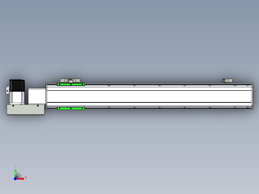 同步带滑台-半封闭B10H-L45-S600-L-P40-D3前视图