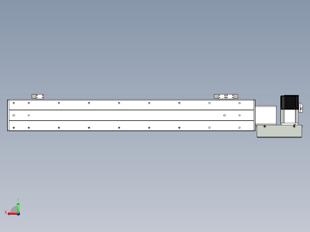 同步带滑台-半封闭B10H-L45-S600-L-P40-D3后视图