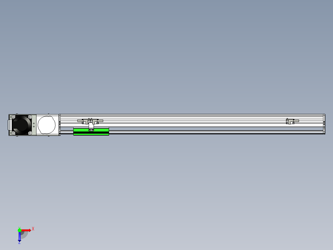 同步带滑台-半封闭B10H-L45-S600-L-P40-D3俯视图