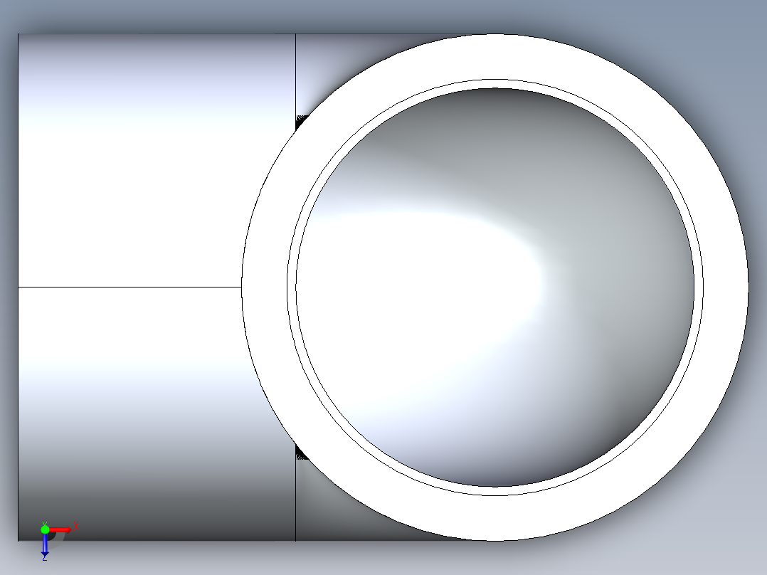 CPVC管件05-Sch80_90Elbow_SxS_9806-025 _2.5in俯视图