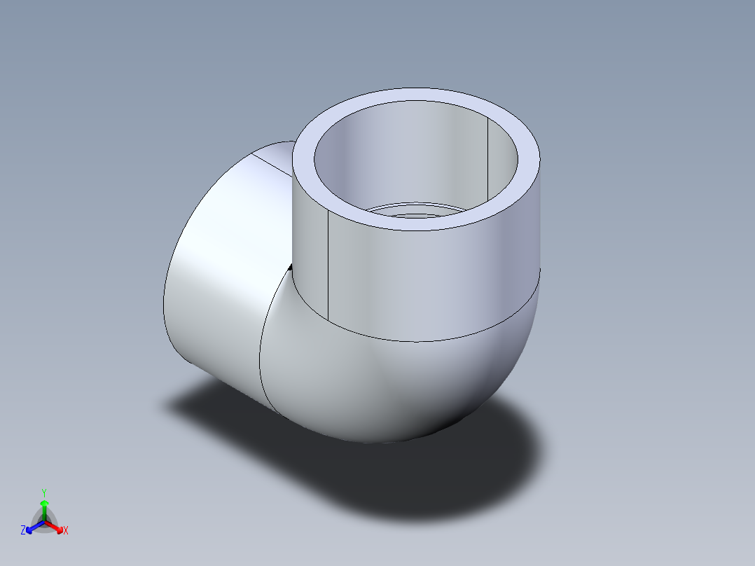 CPVC管件05-Sch80_90Elbow_SxS_9806-025 _2.5in正等轴测图