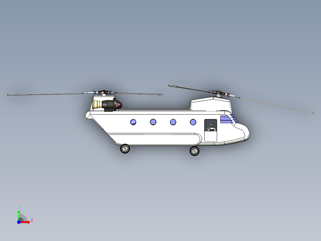 波音CHH-47奇努克前视图