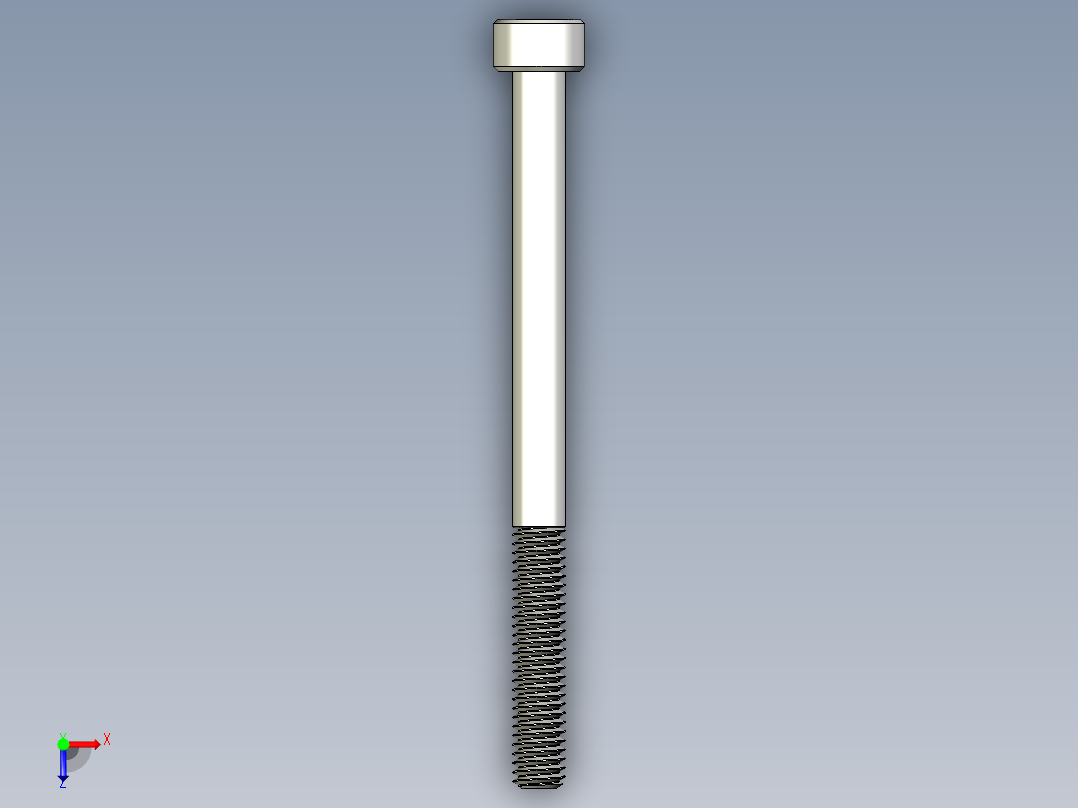 M4 x 0.7mm Thread 55mm LONG SOCKET HEAD CAP SCREW.IGS俯视图