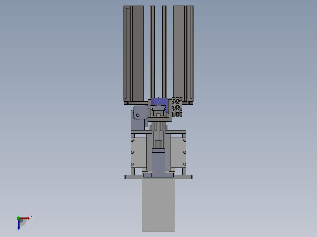 转盘叠料上料下料机构图纸（磁瓦存储组件） 自动化设备3D图纸俯视图