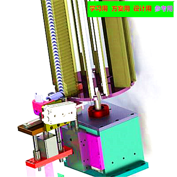 转盘叠料上料下料机构图纸（磁瓦存储组件） 自动化设备3D图纸