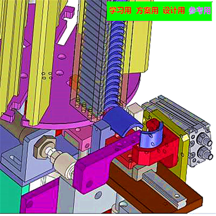 转盘叠料上料下料机构图纸（磁瓦存储组件） 自动化设备3D图纸