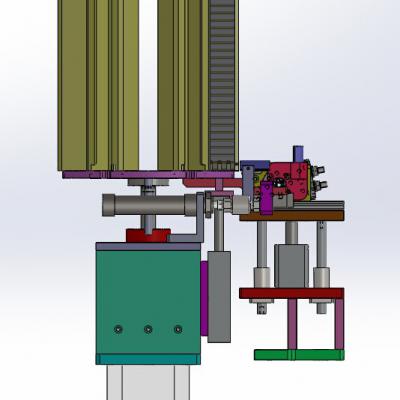 转盘叠料上料下料机构图纸（磁瓦存储组件） 自动化设备3D图纸
