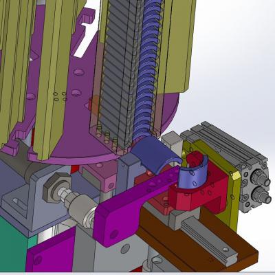 转盘叠料上料下料机构图纸（磁瓦存储组件） 自动化设备3D图纸