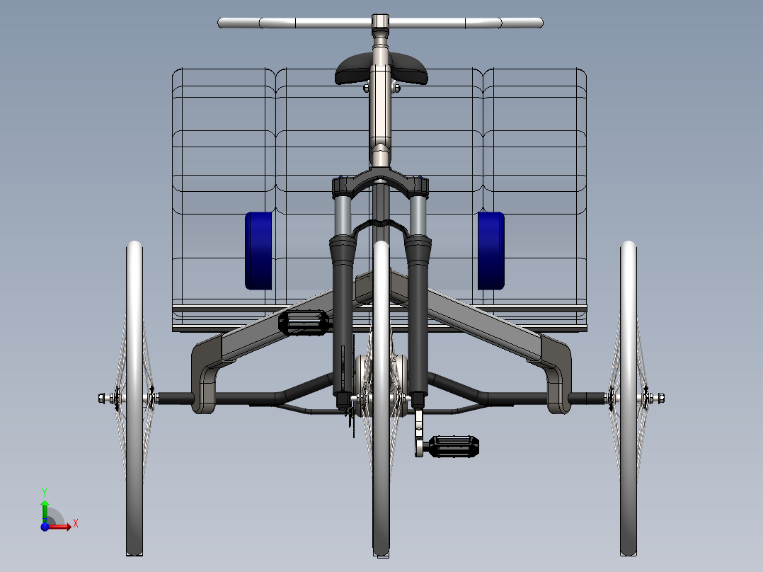 木制自行车（三轮车）--sw前视图