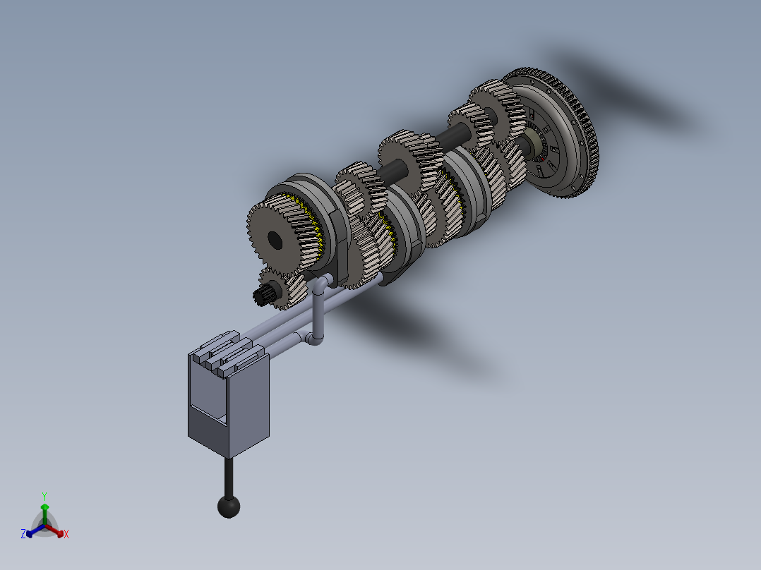 变速箱齿轮结构正等轴测图