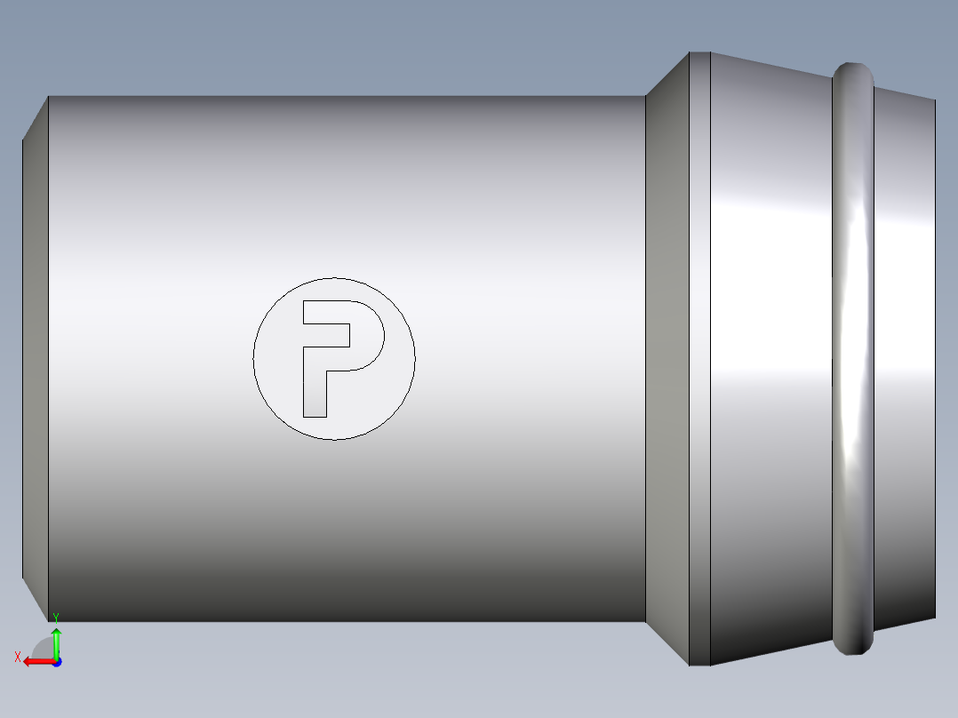 卡套式工业通用硬管接头EO_Schweisskegel_SKA30X5后视图