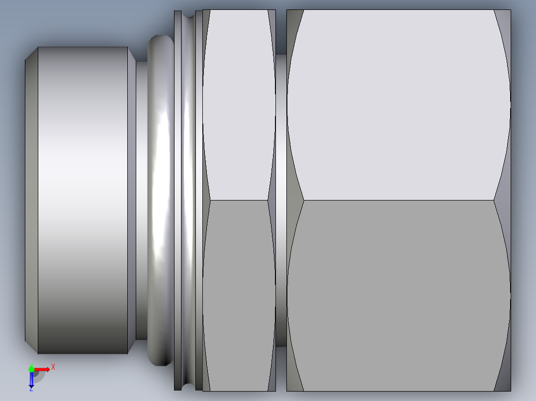 卡套式工业通用硬管接头EO_Swivel_connector_EGEO28LMCF俯视图