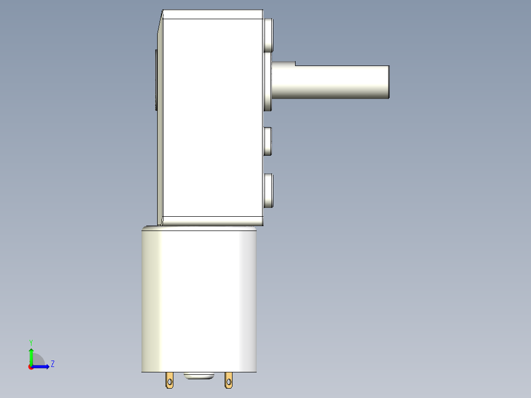 12V JGY370-D7 DC减速电机左视图