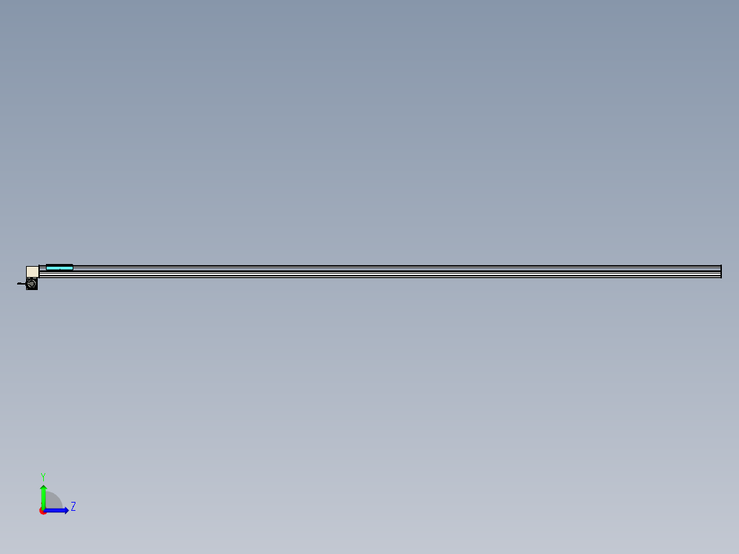 同步带滑台-半封闭B22H-L100-C-S1000-RD-P75-D3-N5左视图
