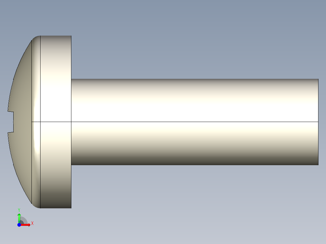 螺丝 M3.5 十字盘头-M3.5 x 10 Screw head.STEP前视图