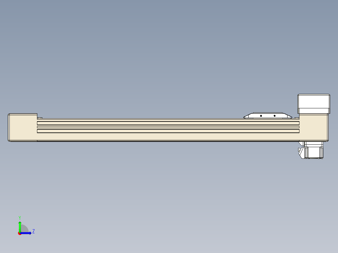 同步带全封闭直线模组TPA-HCB-65S-90-L400-MR-Y-P10-N3左视图