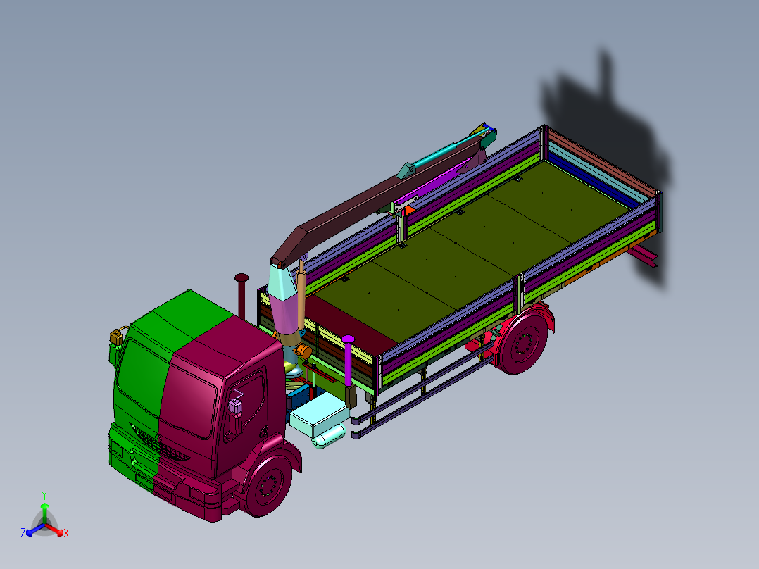 全地形平板自备吊随车吊