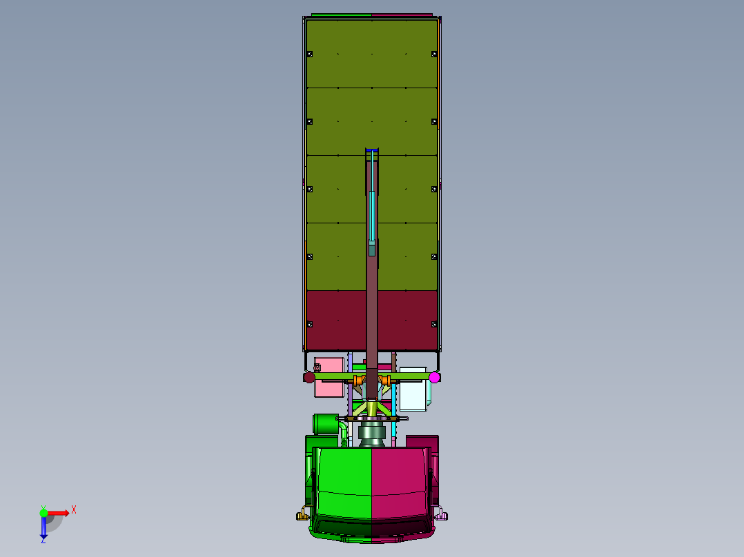 全地形平板自备吊随车吊俯视图