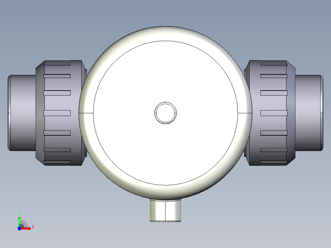 10DKPUAVCP NC 气动隔膜阀常闭与溶剂焊接女性联盟结束，ASTM PVC-U系列前视图