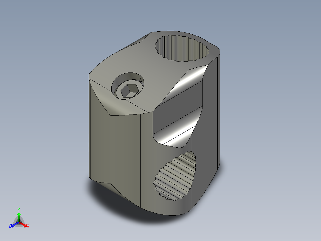 連結座MSR-3D多系列多零件图纸模型正等轴测图