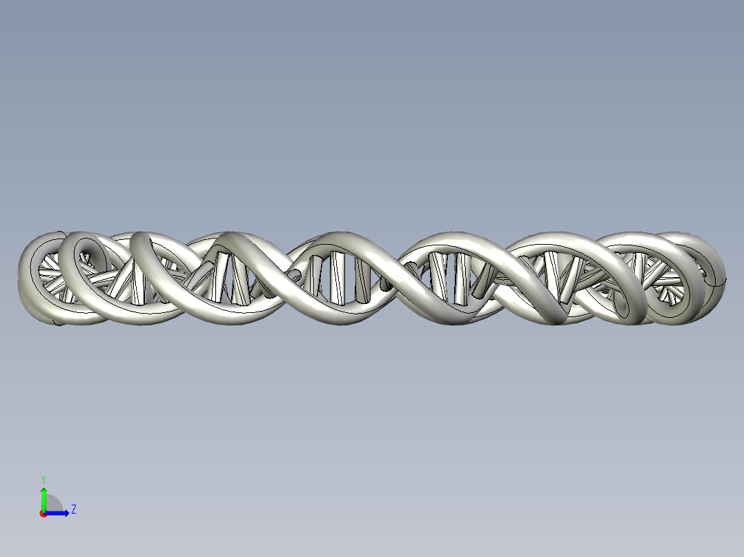 双螺旋DNA莫比乌斯手镯左视图