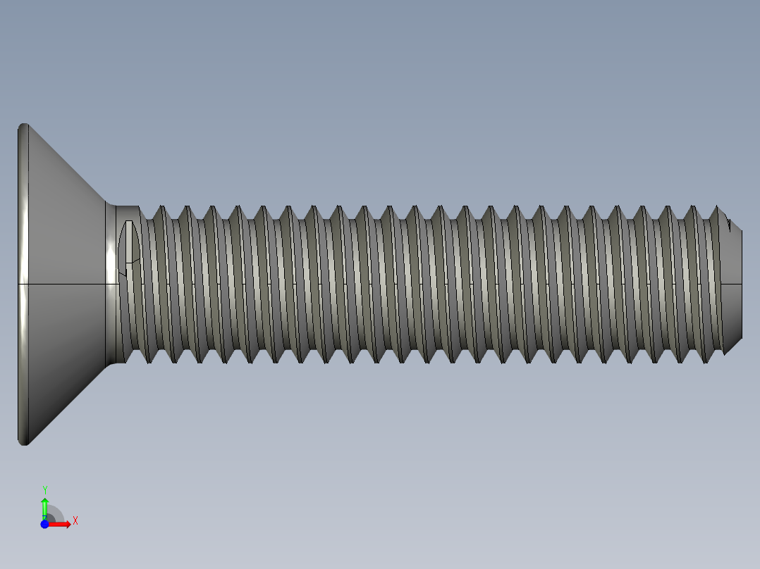 制沉头螺钉-M5_Countersunk_20前视图