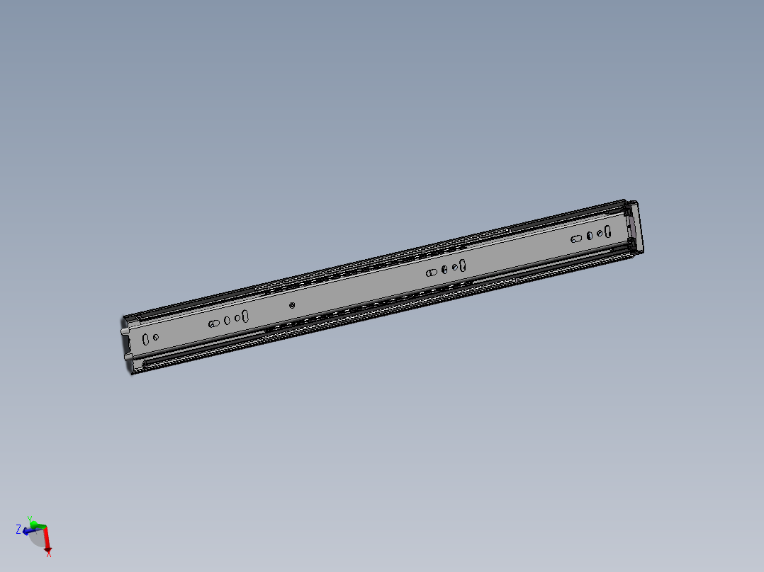 抽屉导轨结构<span style='color: red'>3D</span><span style='color: red'>图纸</span> <span style='color: red'>Solidworks</span><span style='color: red'>设计</span> <span style='color: red'>附</span>STEP