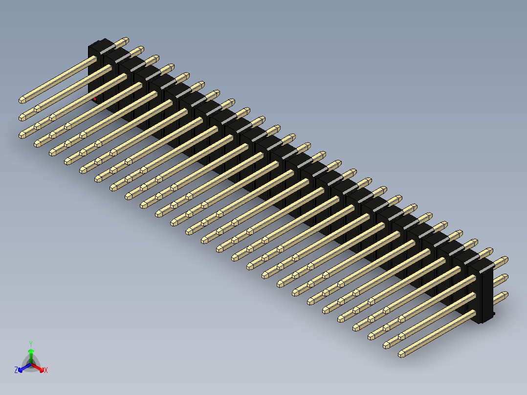 彩色公头100mil（2.54mm）系列-DS1021_black_3x26p_100mil_Type5_rev1.0