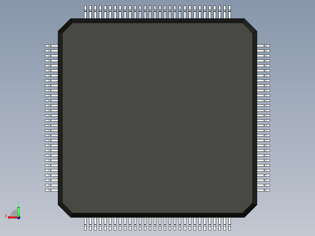 元器件3D封装QFP120_FPT_120P-M13160后视图