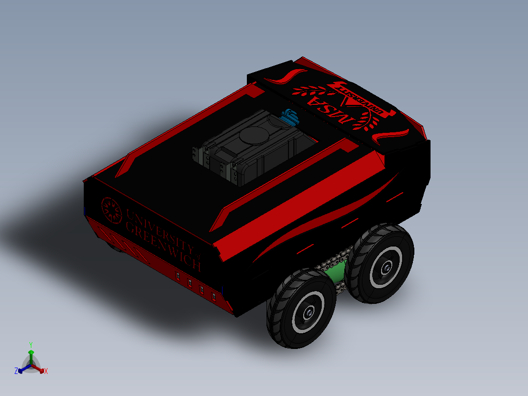 消防机器人正等轴测图