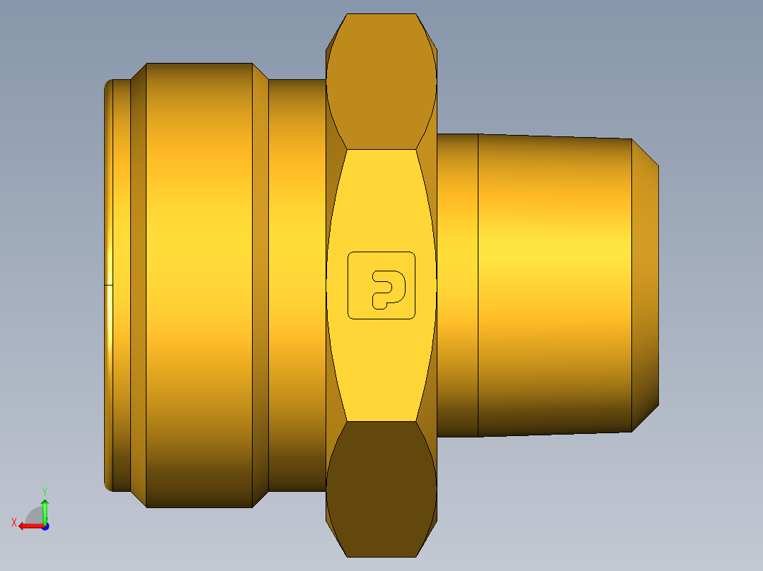水管接头Male Hose to Male Pipe 69GH-12-6后视图