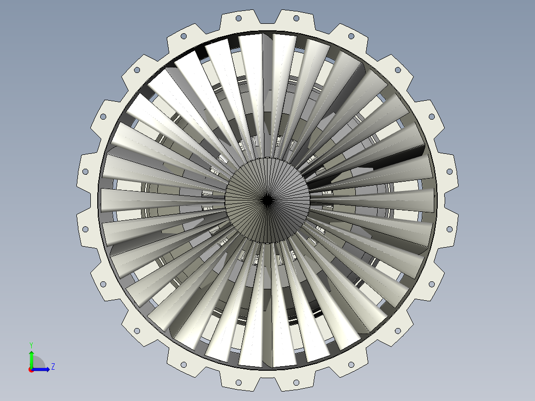 喷气发动机左视图