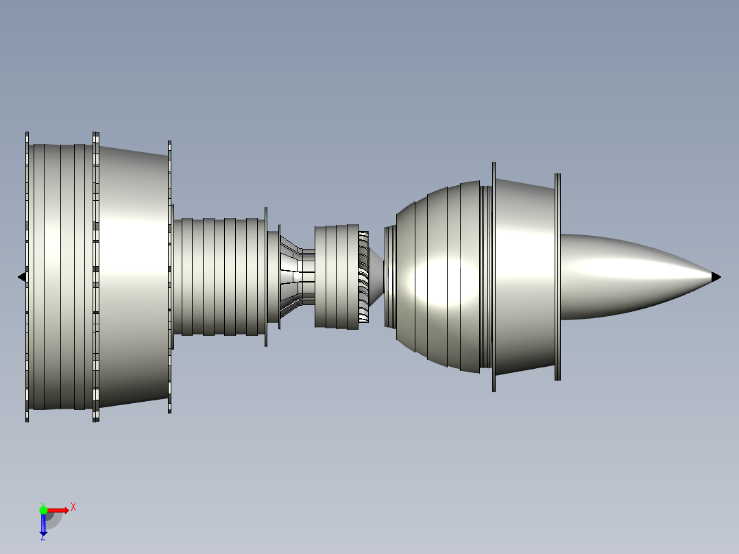 喷气发动机俯视图