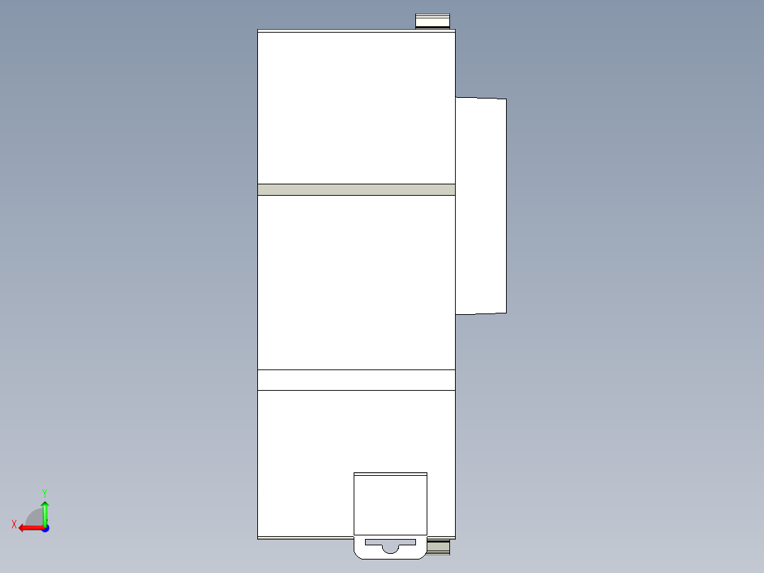 基恩士KV-AD40G_kc图纸模型后视图