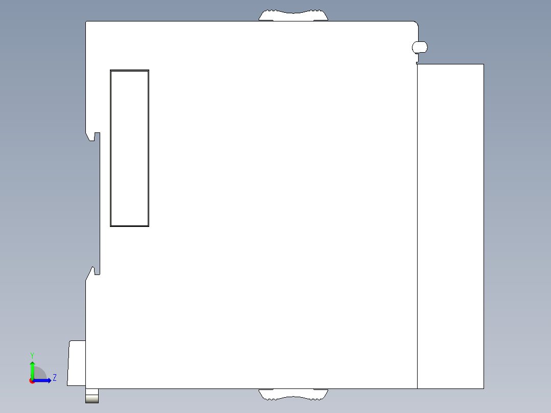 基恩士KV-AD40G_kc图纸模型左视图