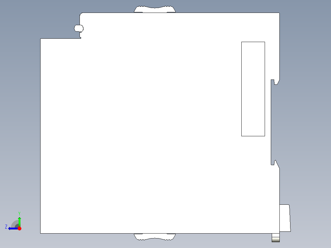 基恩士KV-AD40G_kc图纸模型右视图