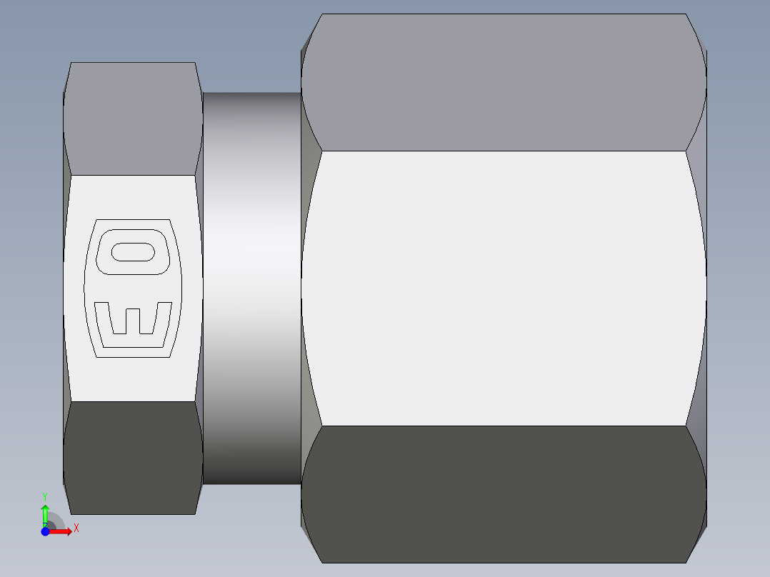 卡套式工业通用硬管接头EO_Blanking_plug_for_tube_ends_ROV08L71前视图