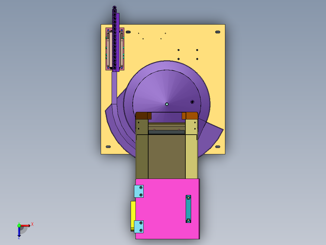 带料仓式振动盘上料机俯视图