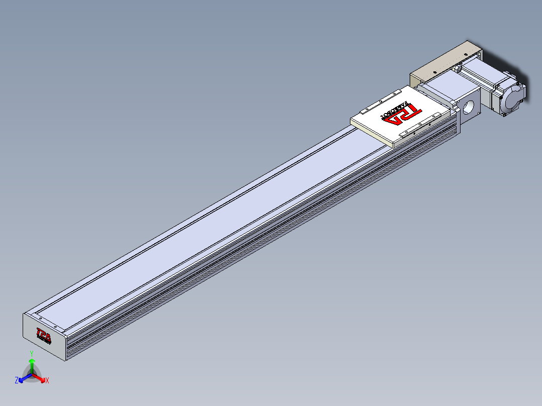同步带全封闭直线模组TPA-HCB-110D-90-L800-MR-C-P40-N3正等轴测图