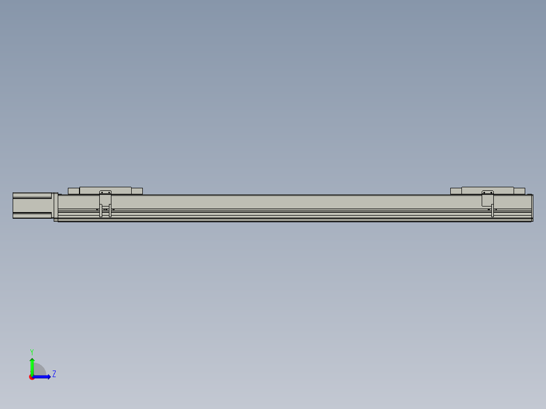 直线模组LHC17-S1150-M设计图纸左视图