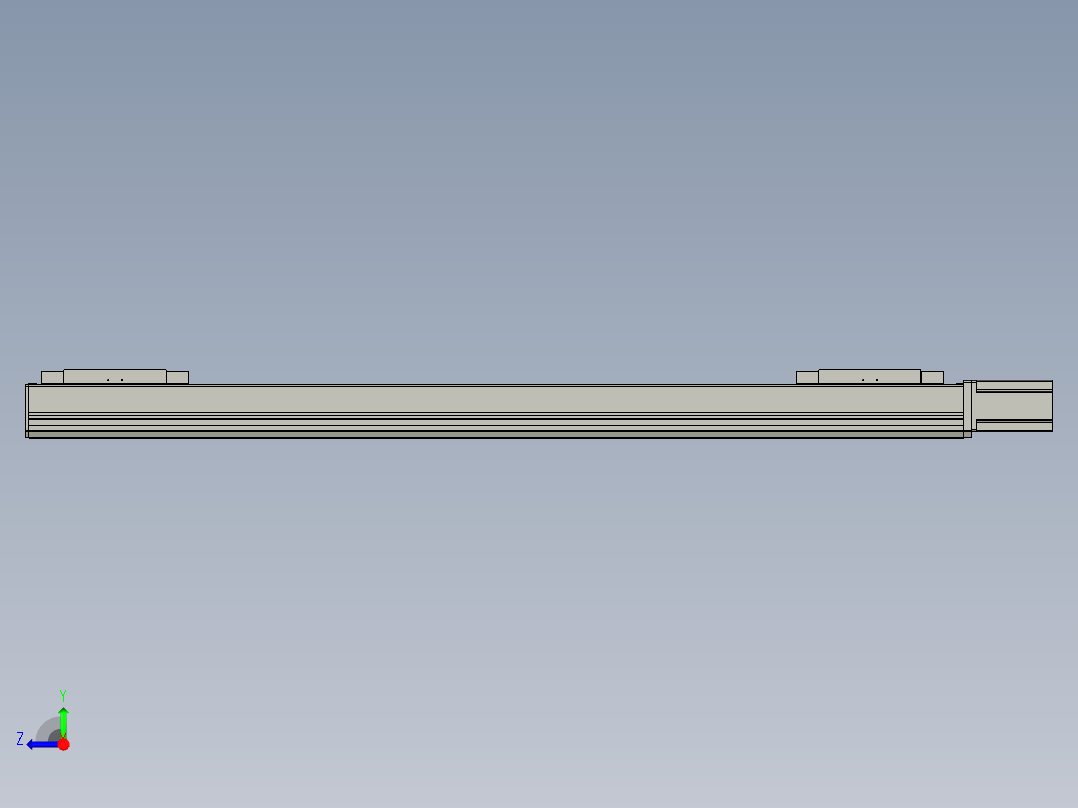 直线模组LHC17-S1150-M设计图纸右视图