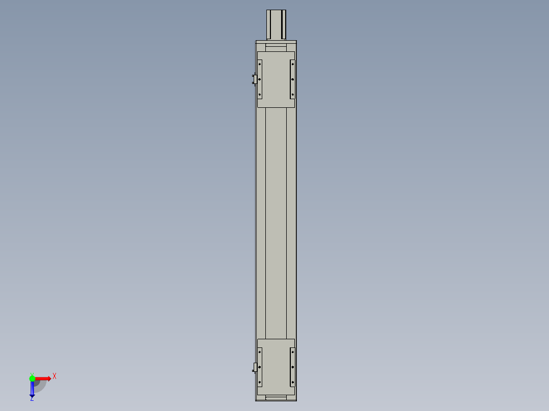 直线模组LHC17-S1150-M设计图纸俯视图